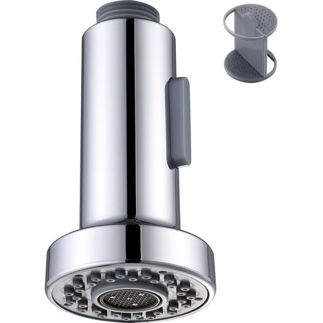 Einarm-Ersatzarmatur, 1/2 oder 13/16 Zoll Typ G Außengewinde, Küchenspülenbrause, Strahl und Düsen, verchromt.
