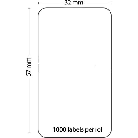 Rollo de 1000 Etiquetas Adhesivas tamaño 57mm32mm1000 Unidades compatible Dymo11354 (1/2)