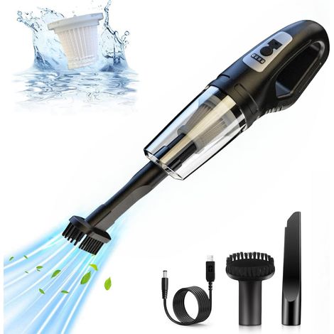Aspirateur de voiture portable, aspiration puissante de 9000 Pa, rechargeable, idéal pour la voiture, la maison et le bureau.