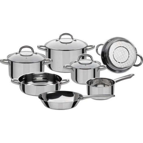 Batterie de casseroles en acier inoxydable Montréal - 10 pieces