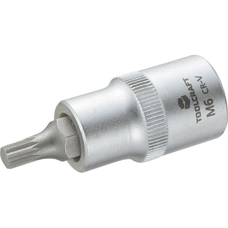 TOOLCRAFT 816086 Innen-Vielzahn (XZN) Steckschlüssel-Bit-Einsatz 6 mm 1/2" (12.5 mm)
