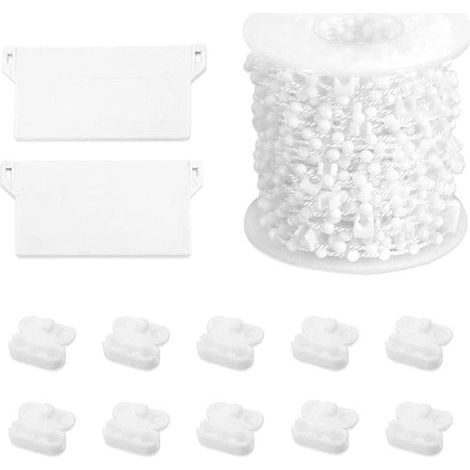 Kit de réparation de Stores verticaux, Accessoires pour store vertical, Bas Poids Chaîne Connecteurs Kit de remplacement pour les lattes de 127mm (1/5)