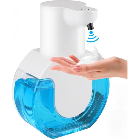 Dispensador automático de jabón, dispensador de jabón en espuma, recargable (1 unidad, 420 ml, blanco) (1/5)