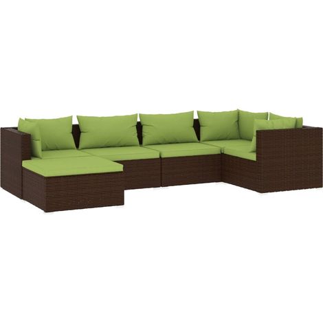 Maison Exclusive - 6-tlg. Garten-Lounge-Set mit Auflagen Poly Rat