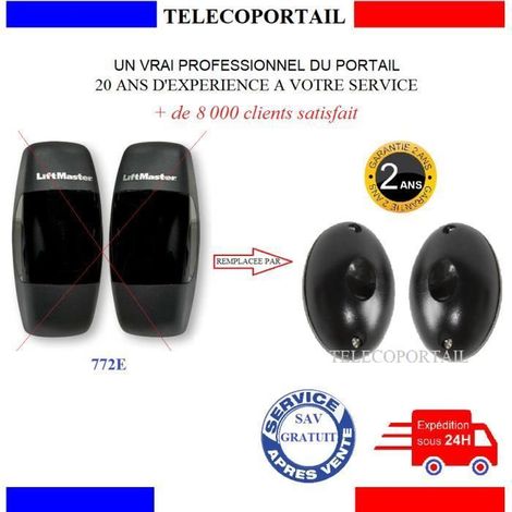 Jeu de photocellules - Compatible Chamberlain Liftmaster VISIO 771 REV 772E - Portée 10 m - 12–26 V AC/DC - Émetteur + Récepteur (1/3)