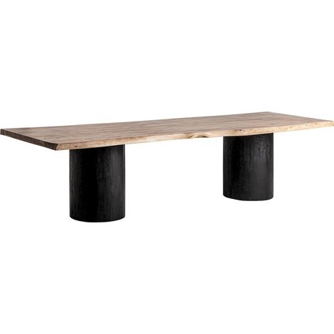 Table de salle à manger en bois de manguier marron contemporain - Marron bois de manguier naturel (1/5)