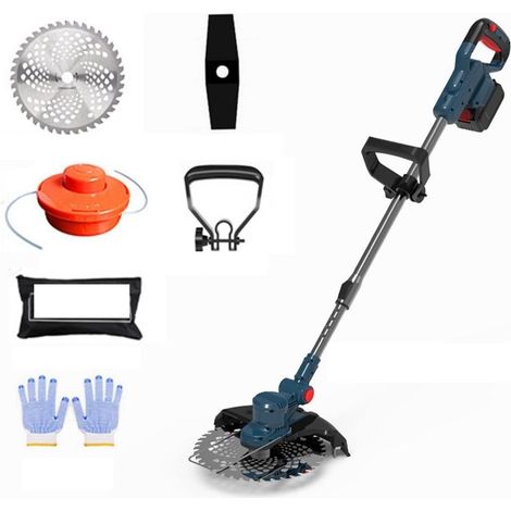 Tondeuse à Gazon sans Fil Moteur sans Balai Coupe-Herbe électrique Longueur réglable Angle télescopique élagage Outils de Jardin Roue de Fil (Color : Without Battery Set, Size : W) (1/5)