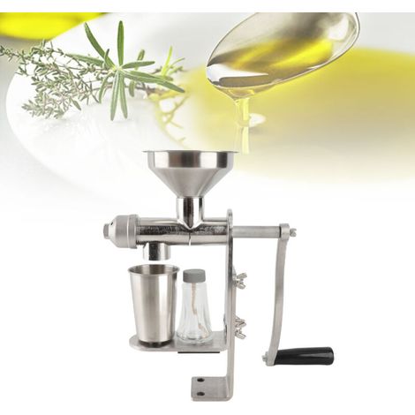 Hochwertige manuelle Ölpresse aus Edelstahl – Kompaktes Haushaltsgerät zur Gewinnung von Sesam-, Kokosnuss- und anderen Ölen – 2462 g, 290 mm (1/5)