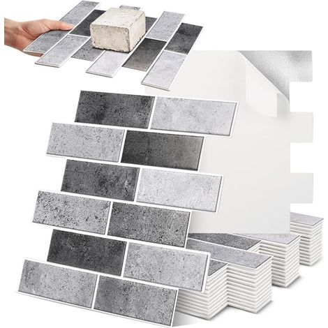 Tile Stickers Tile Stickers Living Room Bedroom Kitchen Bathroom Grey (1/5)