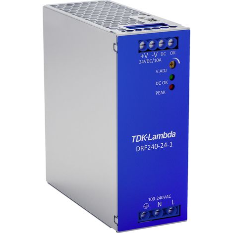 TDK-Lambda DRF240-24-1 Hutschienen-Netzteil (DIN-Rail) 24 V/DC 240 W Anzahl Ausgänge:1 x Inhalt 1 (1/2)