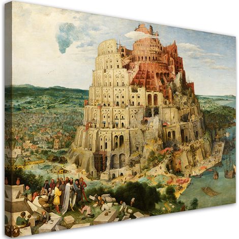 Tableau sur toile La tour de Babel - Pieter Bruegel 100x70 (1/5)