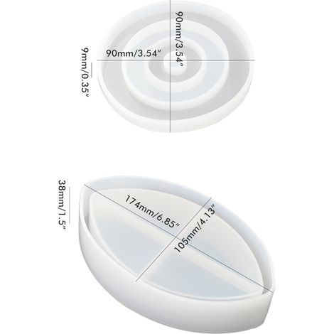 DIY-Harzform für Untersetzer, rundes blaues Auge, Silikonform, ideales Geschenk für Freunde und Familie (1/3)