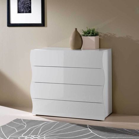 Comò linea Mia 4 cassetti in Bianco lucido (1/4)
