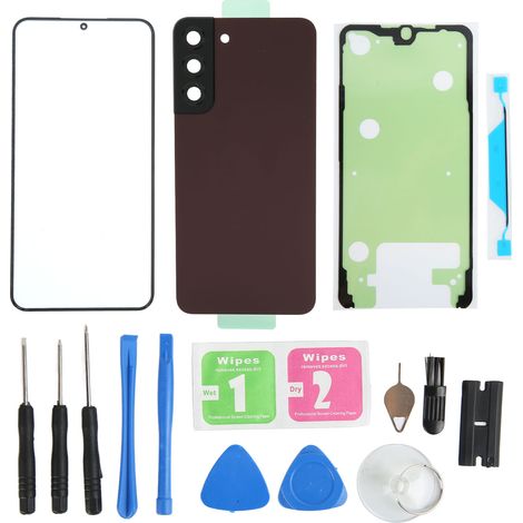 Verre arrière extérieur pour écran de smartphone Samsung Galaxy S22 Plus Rouge, avec objectif d'appareil photo, kit de couvercle de dos en verre pour téléphone (1/5)