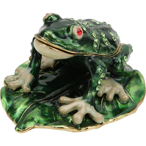 Décoration en métal en forme de grenouille, résine époxy, diamant couleur AB, cadeau idéal pour la maison (1/5)