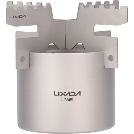 Mini réchaud à alcool léger en titane avec support en croix, idéal pour le camping et la randonnée, réchaud de cuisine portable. (1/4)