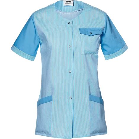 SIR SAFETY SYSTEM ROBERTA Blouse de travail ajustée blanc et bleu clair Taille 52