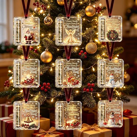 Ornements Porte-Billets de Noël, Lot de 9 Supports à Argent Cadeau, Suspensions Festives à Accrocher au Sapin, Idée Originale pour Offrir de l'Argent (1/5)