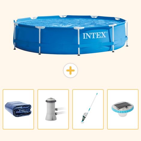 Intex Piscine Tubulaire Ronde - 366x76 cm - 5-pièces S81 (1/5)