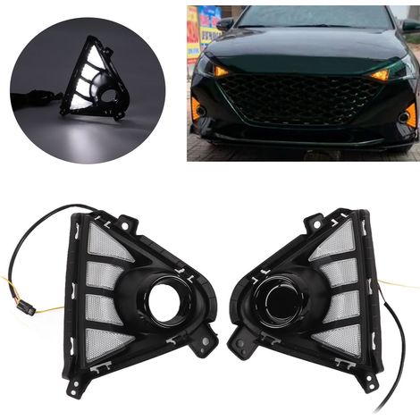 LED-Nebelscheinwerfer, umgerüstet auf Tagfahrlicht (ein Paar, links und rechts), kompatibel mit Hyundai Accent ab Baujahr 2021 (1/5)