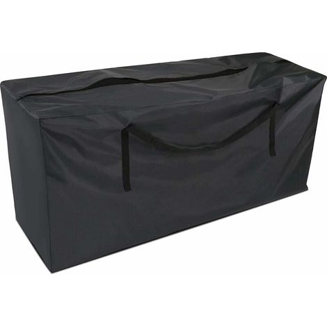 Garden Cushions Storage Bag,210D Oxford Fabric Rip Proof Outdoor Furniture Cushion Bag Water Resistant Large Cushions Bag With Sturdy Zipper and Handles 45.6”Lx18.5”Wx20”H(116x47x51cm )