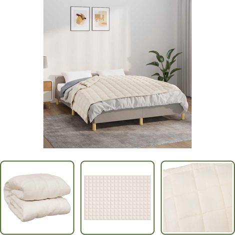 Schlafprobleme - Gewichtsdecke Hellcreme 120x180 cm 9 kg Stoff (1/5)