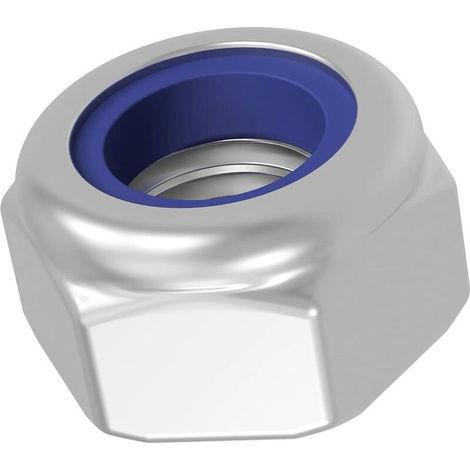 Verzinkte Stahl-Sicherungsmuttern M10, 25er-Packung, Sechskant-Sicherungsmuttern, ideal für Zimmerei, Bauwesen, Sanitärinstallationen und andere Anwendungen. (1/4)