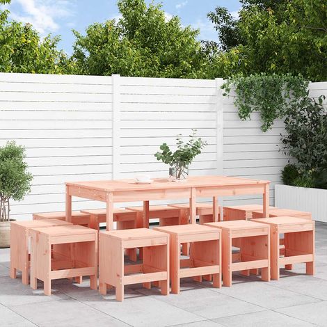 vidaXL 13 Piece Garden Dining Set Solid Wood Douglas (1/5)