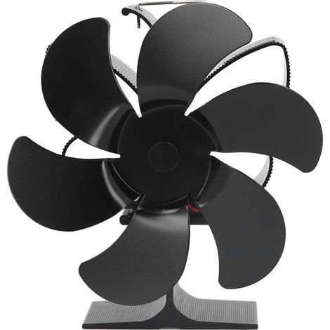 6-blade stove fan, automatic start, high temperature resistance and energy efficiency, heat-powered fan for home use, black, 152mm diameter (1/5)