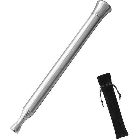 Soufflet télescopique de poche pliable pour allumer un feu en camping ou en pleine nature, avec 6 sections de tube à flamme et sac en flanelle de 16 mm. (1/5)
