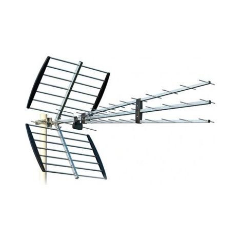 Antenne TV TNT Extérieure Trinappe 15,5 DBI Connecteur F Filtre Passif 4G LTE 5G NR 700 800Mhz 47 éléments (1/2)