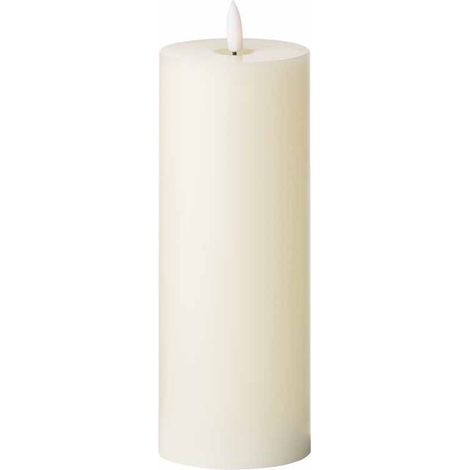 Luxe Collection Natural Glow 3 x 8 LED Candle - Plastic/Wax - L7 x W7 x H20 cm - Ivory