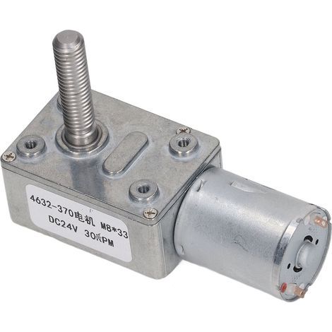 Getriebemotor Gleichstrom 24V Drehzahlreduzierung 30U/min Turbinenschneckengetriebe M8x33mm Getriebemotor für Seilwinde (1/5)