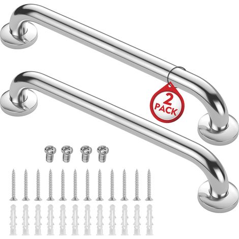 40 cm (16 Zoll) Duschhaltegriff, Sicherheitsstange aus Edelstahl für das Badezimmer, geeignet für ältere Menschen, silberfarben (maximale Tragfähigkeit 227 kg [500 lb]).