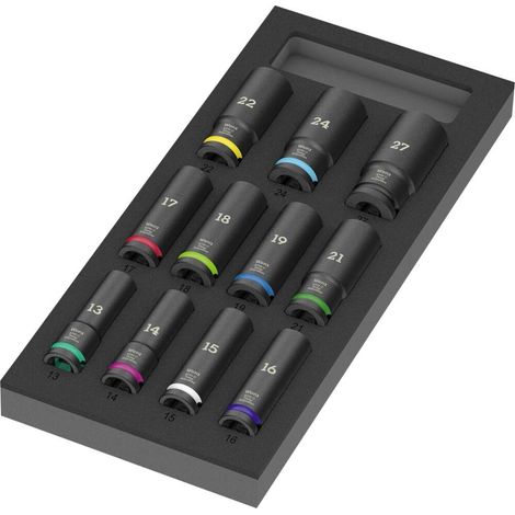 Wera 9725 Inserto in schiuma 8790 C Impattatore profondo Set 1, 11 pezzi (1/5)