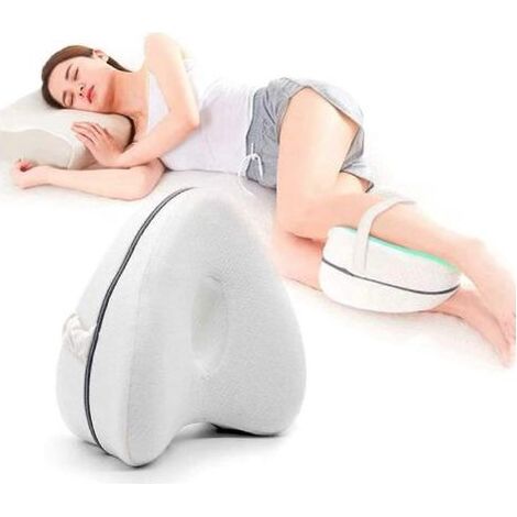 Pair Oreiller orthopédique pour genoux, oreiller pour jambes, oreiller pour genoux pour dormeurs latéraux, oreiller en mousse à mémoire de forme pour un soutien optimal et un soulagement des hanches (1/4)