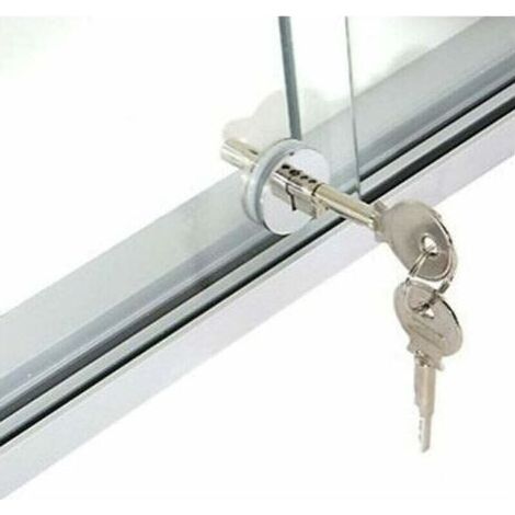 Serrure Pour Porte En Verre - Alliage De Zinc - Convient Portes Coulissantes Armoires À Bijoux Vitrines - 1 Pièce (1/4)