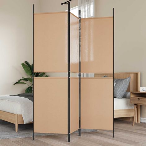 Paravento a 3 pannelli Beige 150 x 180 cm Tessuto vidaXL
