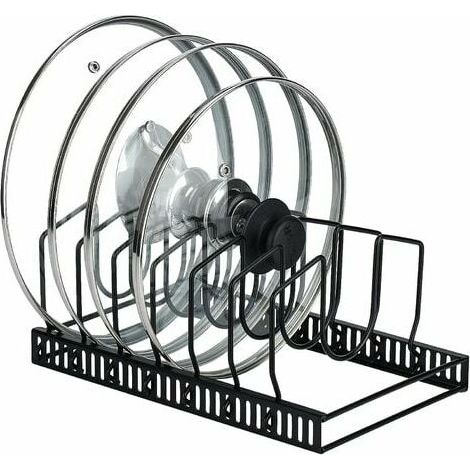 Clearance Pot Lid Holder, Metal Drainer for Pots, Pans and Heavy Metal Lids with 7 Adjustable Compartments Perfect for Utensils Pans, Lids. Don't rust (1/5)