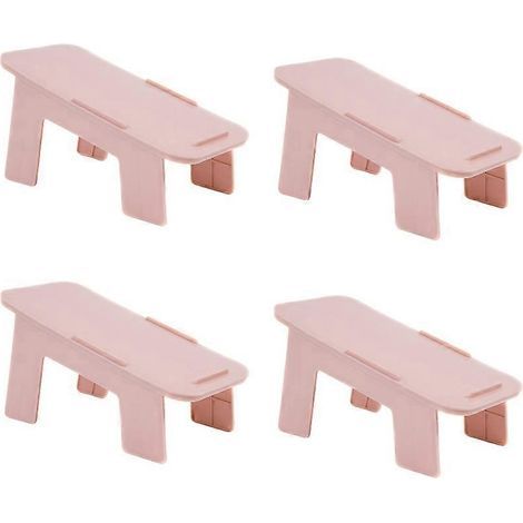 Doppelstöckiges Schuhregal (4-teilig) – Kreative Schuhaufbewahrung – Schuhhalter für Zuhause – 25 x 11,6 cm – Rosa (1/3)
