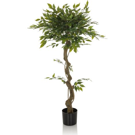 Kunstpflanze / Kunstbaum FICUS I 120 cm grün hjh OFFICE (1/5)