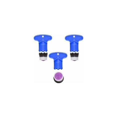 Aérateur de mousseur robinet M16 – Lot de 3 filtres + 3 clés – Économie d'eau jusqu'à 40% – Anti-corrosion et non bouchant (1/5)