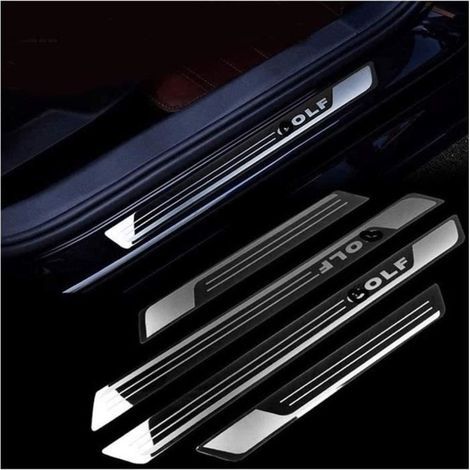 protezioni per la soglia della portiera dell'auto, per Golf 7 MK7 2011-2018, striscia protettiva antiscivolo e antigraffio per la soglia del pedale dell'auto A199 (1/4)