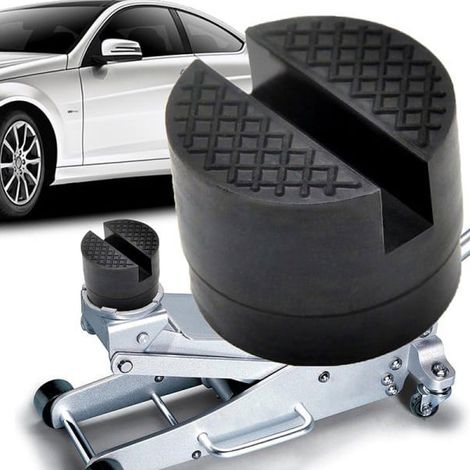 Protection de cric en caoutchouc, adaptateur de protection de cadre, noir (1/5)