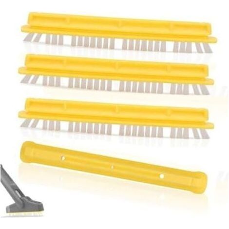 Lot de 4 brosses interchangeables pour le nettoyage des joints de carrelage et de ciment, compatibles avec les brosses Kärcher XXL (1/5)