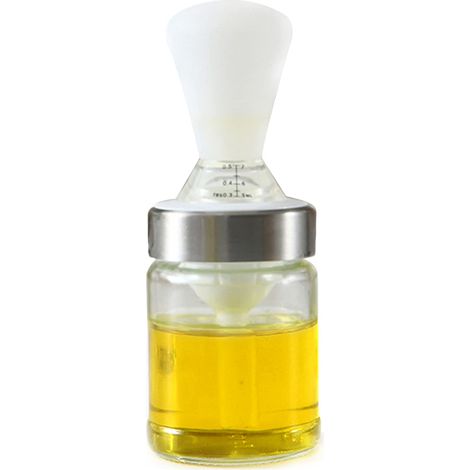 Bouteille d'huile avec Pinceau, Brosse de Barbecue D'extérieur Résistante à La Chaleur, Brosse à Bouteille D'huile de Cuisine, Outils de Cuisine, de Cuisson et de Barbecue 2 (1/5)