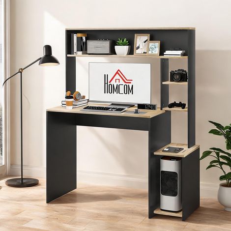 Bureau gris en panneau de particules 114 x 45 x 138 cm (1/5)