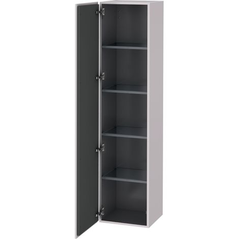 Mobile alto Duravit L-Cube L-Cube, larghezza 400 mm, profondità 363 mm, 1 anta, incernierato a sinistra, colorazione: Laccato Bianco Lilla Seta opaco Laccato opaco - LC1180L8787 (1/4)
