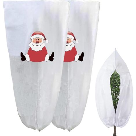 CCYKXAWinter Tree Protection 2-Piece Christmas Non-Woven Bark Cover Disc-Shaped Garden Stem Guard for Outdoor Use (1/5)
