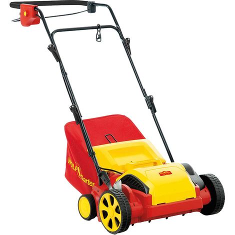 Wolf-Garten – Scarificateur électrique 1300W – Largeur de travail 30 cm – Zone de travail 200 m² – Bac de ramassage 35L – Moteur puissant pour scarification efficace